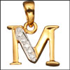 M - Shape Diamond Pendant (Fdilct0029) - Click here to View more details about this Product